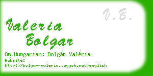 valeria bolgar business card