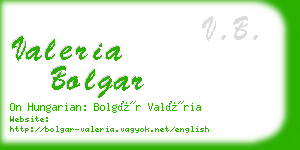 valeria bolgar business card